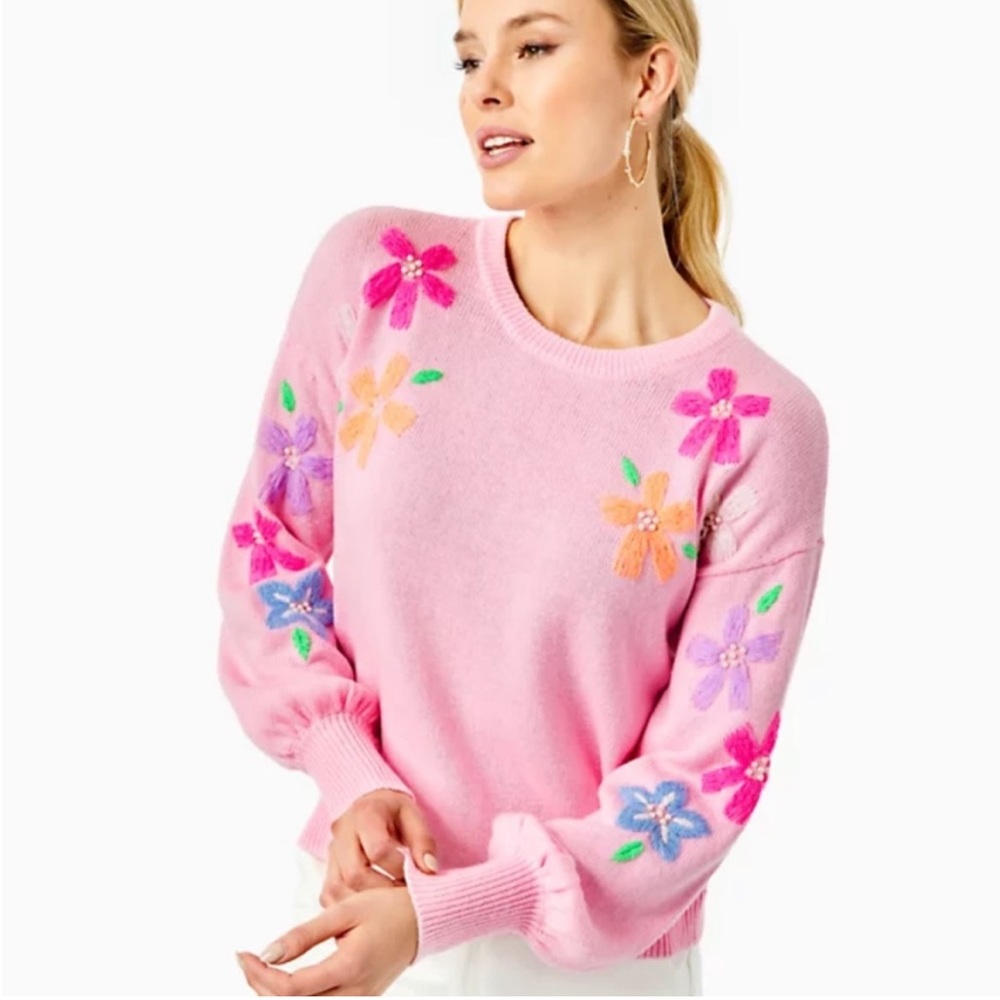 Lilly Pulitzer Laletta embroidered Flower Sweater